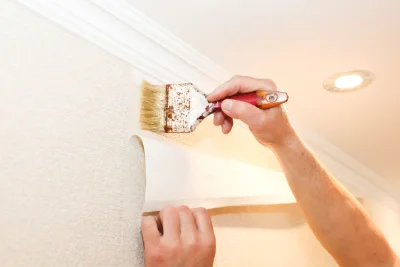 Pose de papier peint à Auvernaux — revêtements muraux et toiles de verre
